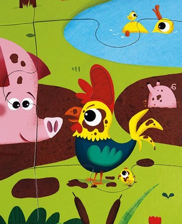 Janod Puzzle sensoryczne 20 elementów Farma