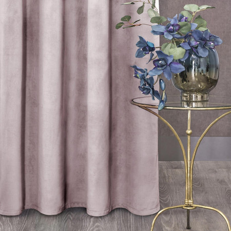 ZASŁONA GOTOWA D91 ROSA NA TAŚMIE 135 X 300 CM PUDROWY RÓŻ