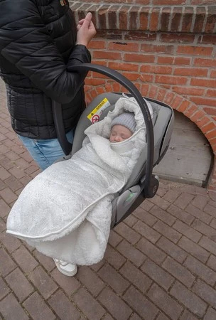 Lodger Wodoodporny wielofunkcyjny otulacz śpiworek z polarowym wnętrzem szary Taslon Drizzle