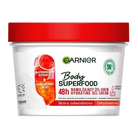 Body Superfood Watermelon nawilżający żel-krem z ekstraktem z arbuza i kwasem hialuronowym 380ml