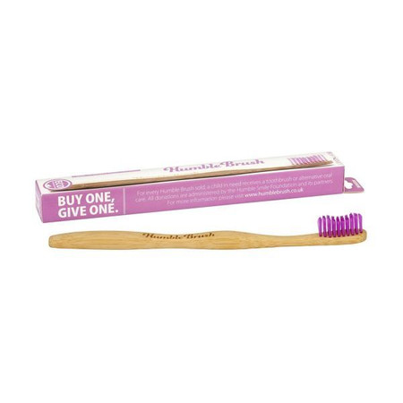 Humble Brush, Bambusowa szczoteczka do zębów, Soft, różowa