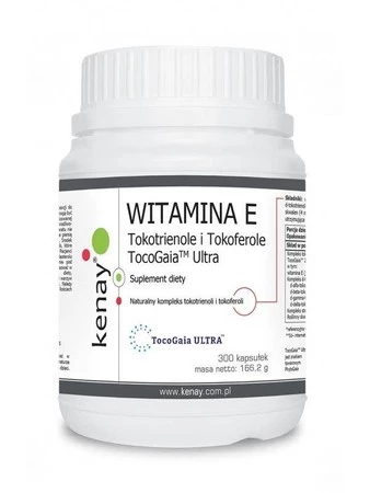 Kenay Witamina E Tokotrienole i Tokoferole TocoGaia™ Ultra 300 kaps.