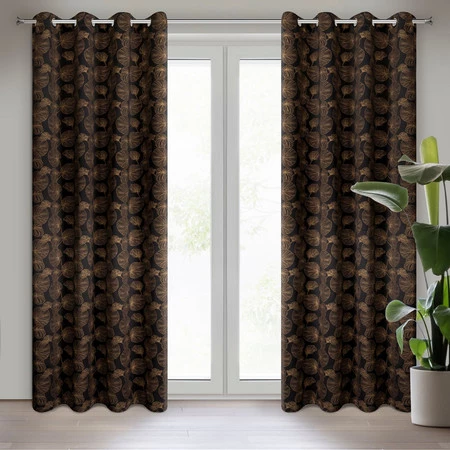 ZASŁONA GOTOWA MARIGOLD 140 X 250 CM CZARNY