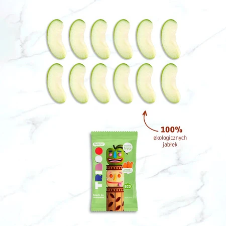 Smileat Triboo, BIO Sminolas, Żelki owocowe bez cukru Jabłko, 25g