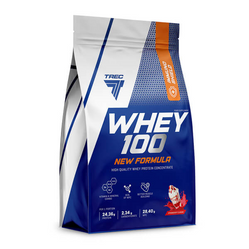 Trec WHEY 100 New Formula Premium Białko 700g smak krem truskawkowy