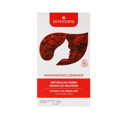 Orientana - Naturalna farba do włosów długich. Bio Henna Mahoniowa Czerwień - 100 g