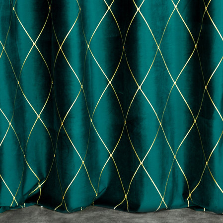 ZASŁONA DEKORACYJNA PIERRE CARDIN MARGO 140 X 250 CM TURKUSOWY