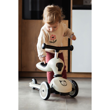 SCOOTANDRIDE Highwaykick 1 Push and Go 2w1 Jeździk i hulajnoga z rączką do prowadzenia 1-5 lat Miffy Ash