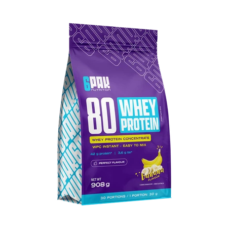 6PAK 80 WHEY PROTEIN 908g BANANA