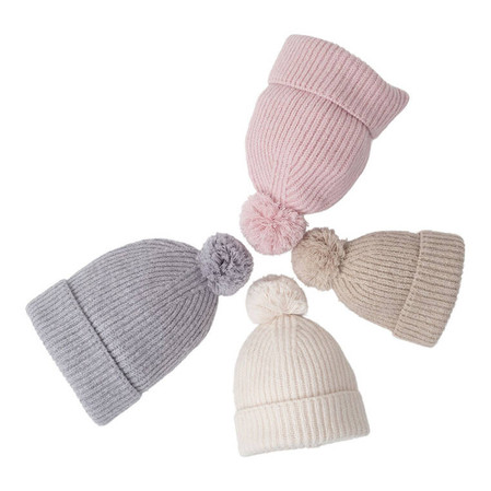 Lodger Czapeczka z wełny merino 100% beżowa Beige 3-6 m