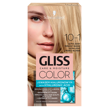 Schwarzkopf Gliss Color Krem koloryzujący nr 10-1 Ultra Jasny Popielaty Blond 1op.