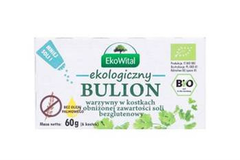 EkoWital − Bulion warzywny w kostkach o obniżonej zawartości soli bezgl. BIO − 60 g