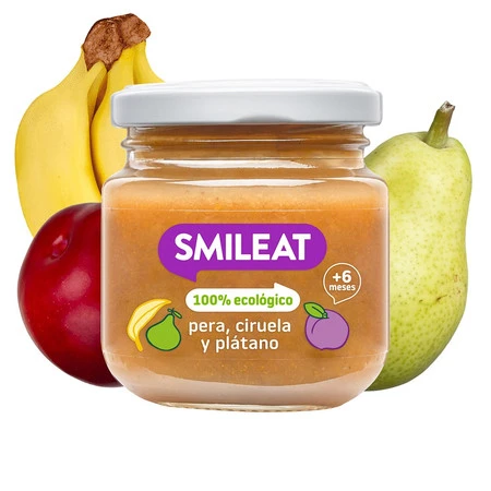 Smileat, BIO Deser z gruszkami, śliwkami i bananami 6m+, 130g