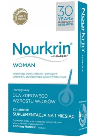 Trichopartner Nourkrin Woman proteoglikany na wsparcie wzrostu włosów 60 tabl.