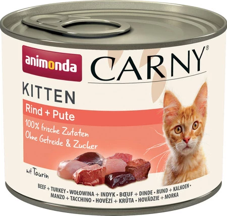 ANIMONDA Carny KITTEN Wołowina Indyk 200g
