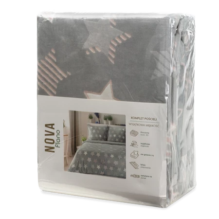 Komplet pościeli Flano 4 200 x, 220 cm, Srebrny