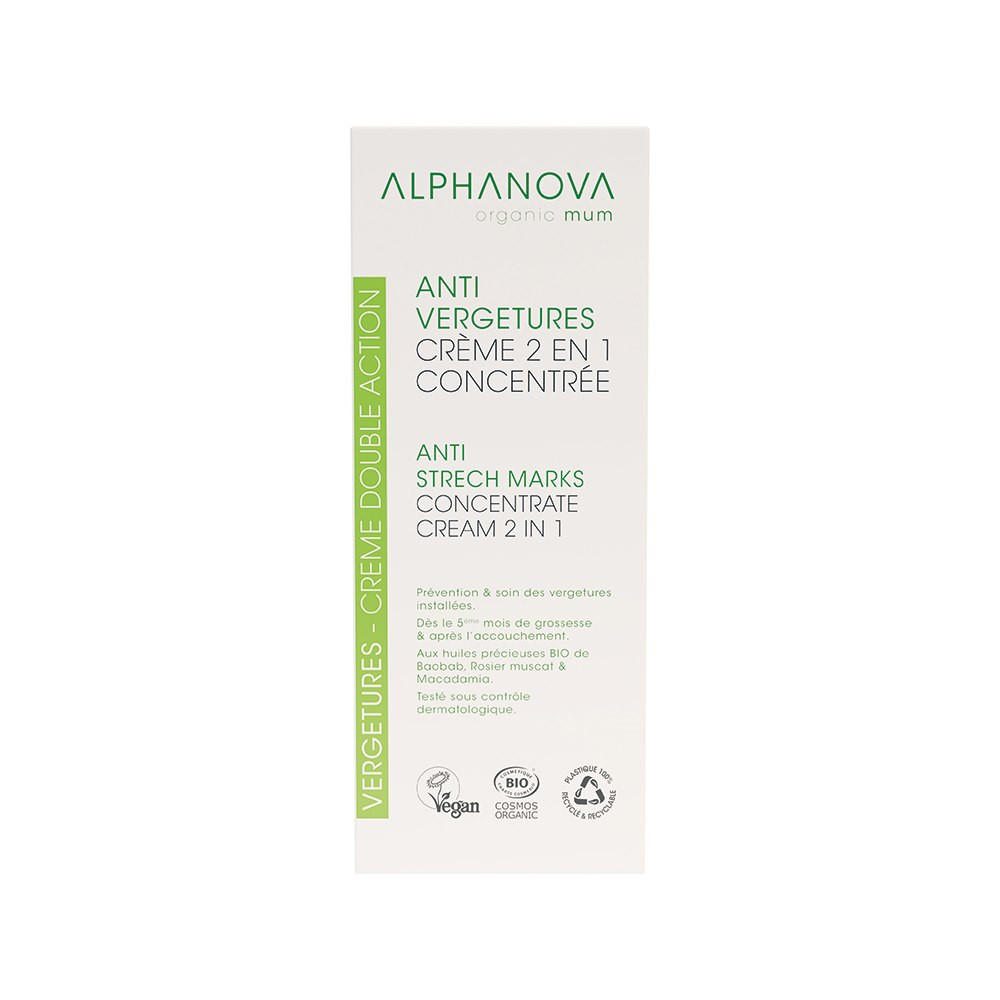 Alphanova Organic Mum, krem wspierający elastyczność i nawilżenia, 150ml - Nabea.pl