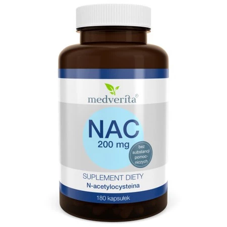 Medverita NAC 200 mg N-acetylo L-cysteina 180 kaps.
