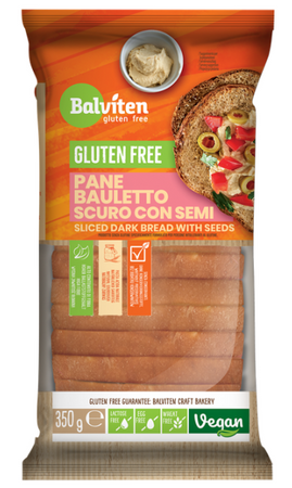 CHLEB CIEMNY Z ZIARNAMI KROJONY BEZGLUTENOWY 350 g - BALVITEN