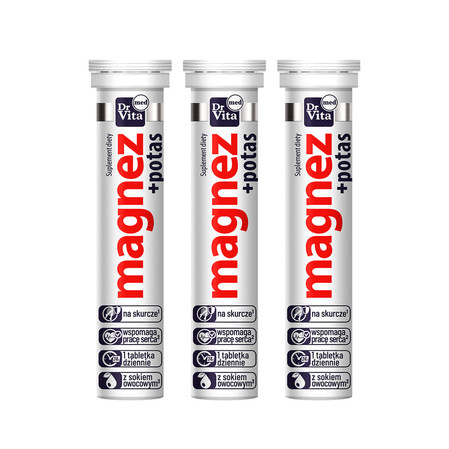Zestaw: 3x Magnez Skurcz 20 tabletek musujących