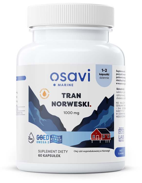 Osavi Tran Norweski Kapsułki, 1000mg (Cytryna) - 60 kaps. - Nabea.pl