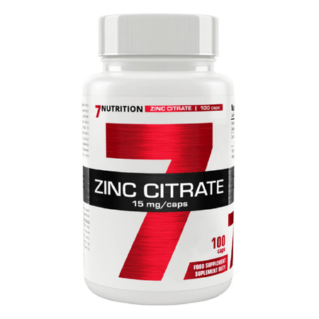 7NUTRITION ZINC CITRATE Cynk 15mg na wsparcie odporności 100 kaps.