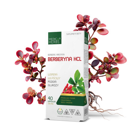 MEDICA HERBS Berberyna HCL 500mg 40 kaps.
