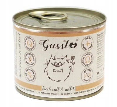 Gussto kot Fresh calf & rabbit - karma mokra dla kota -200g