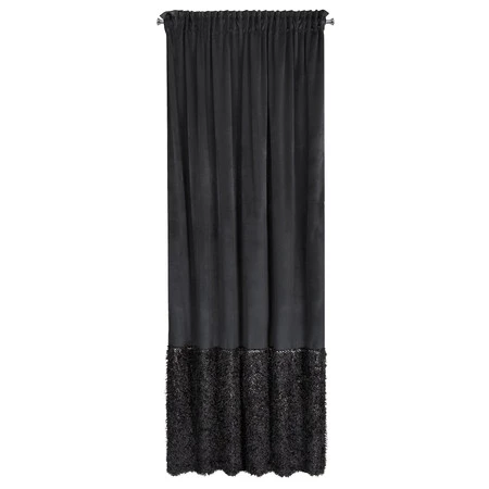 ZASŁONA GOTOWA MARION 2 NA TAŚMIE 140 X 270 CM CZARNY