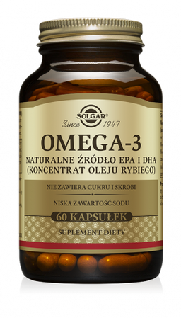 Solgar Omega 3 źródło EPA i DHA 60 kaps.