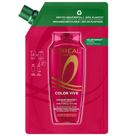 Elseve Color Vive chroniący kolor szampon w opakowaniu uzupełniającym 500ml