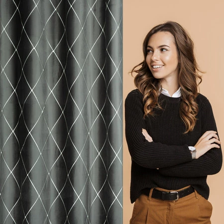 ZASŁONA DEKORACYJNA PIERRE CARDIN MARGO 140 X 250 CM JASNOSZARY