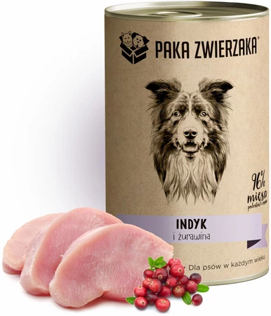 PAKA ZWIERZAKA Indyk i Żurawina 400g