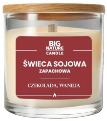 Big Nature Świeca sojowa o zap. Czekolada i Wanilia 155g