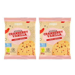 Zestaw: 2x Ciasteczko proteinowe Żurawina i wanilia 50 g