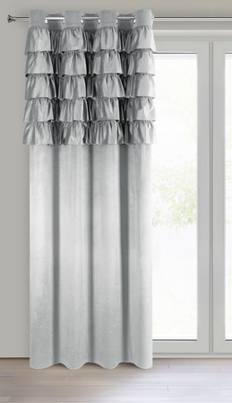 ZASŁONA GOTOWA AURA 140 X 250 CM SREBRNY