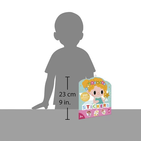 Janod Naklejki wielorazowe na arkuszach 200 szt. Wróżki 3+