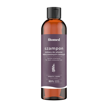 Fitomed, Herbata i henna, szampon do włosów koloryzowanych ciemnych, 250 g