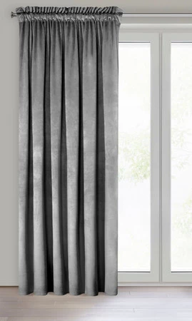 ZASŁONA GOTOWA MELANIE NA TAŚMIE 140 X 270 CM STALOWY