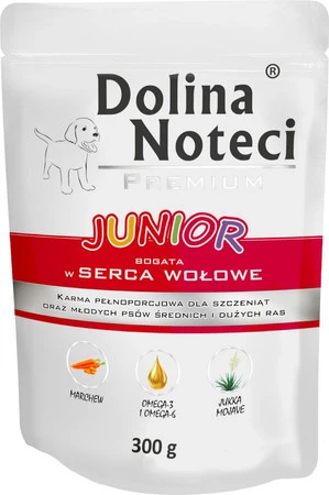 DOLINA NOTECI Premium Junior Serca Wołowe 300g