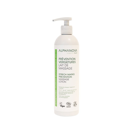 Alphanova Organic Mum, Mleczko do ciała wspierające elastyczność i nawilżenie, 400 ml