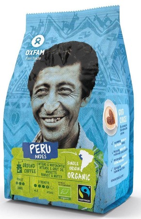  KAWA MIELONA BEZKOFEINOWA ARABICA/ROBUSTA PERU FAIR TRADE BIO 250 g - OXFAM