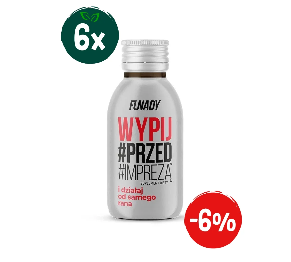 Zestaw: 6x FUNADY Wypij przed Imprezą shot 100 ml - Nabea.pl