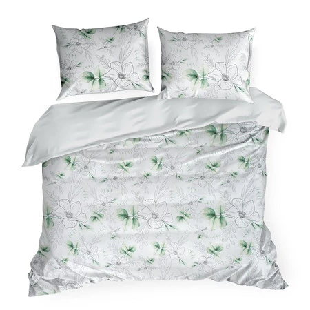 Komplet pościeli satynowej Spring 28, 220 x 200 cm, Biały