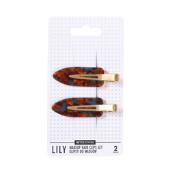 Lily klipsy do włosów do makijażu Blue Coffee 2szt