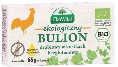 EkoWital − Bulion drobiowy w kostkach bezgl. BIO − 66 g