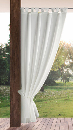 ZASŁONA GOTOWA GARDEN NA SZELKACH 155 X 220 CM BIAŁY