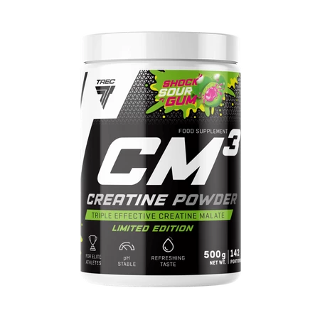 Trec Nutrition CM3 Powder Kreatyna Jabłczan 500g smak guma balonowa