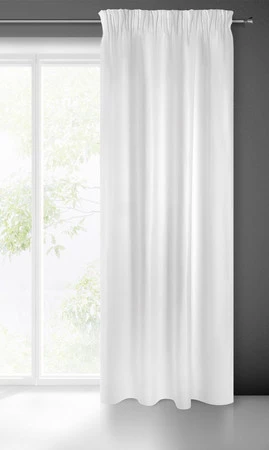 ZASŁONA GOTOWA AGGIE NA TAŚMIE 140 X 270 CM BIAŁY