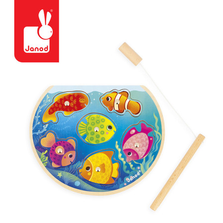 Janod Puzzle z magnesami Szybkie rybki z wędką